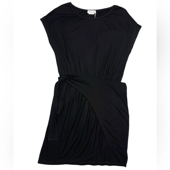 Lovers & Friends Tarin Mini Black Dress Tie Waist Short Sleeve Size Medium NEW - Picture 13 of 15